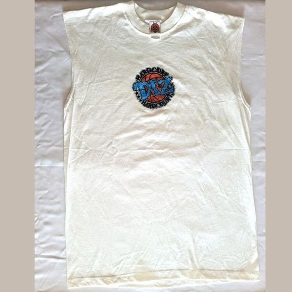 Vintage Looney Tunes Taz Muscle Tee Shirt Mens M White Airbrush Basketball Y2K